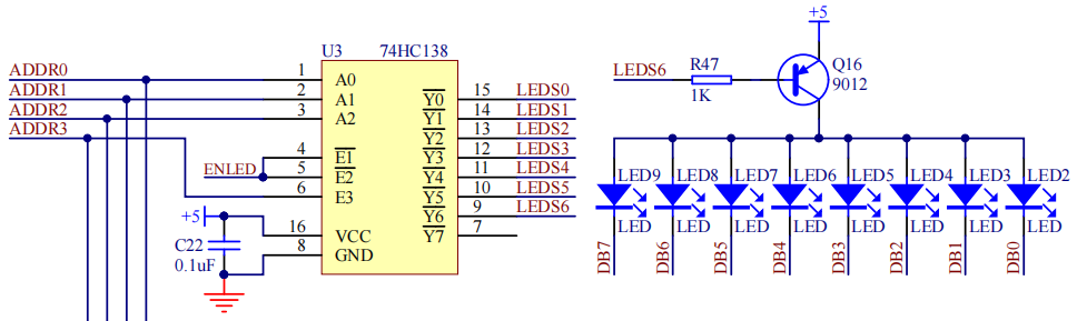 图 3-13 LED 小灯整体电路图